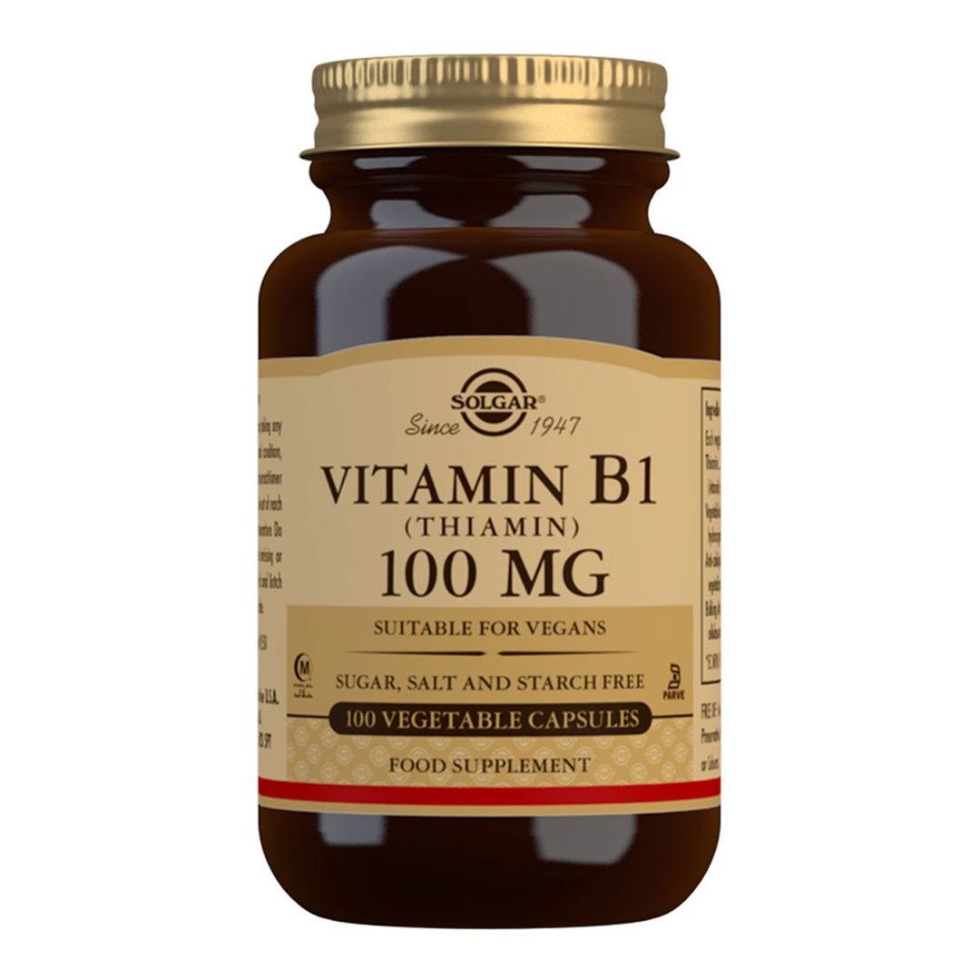 Solgar Vitamin B1 (Thiamine) 100Mg 100 vegecaps image 0
